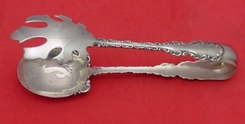 Whiting Louis XV Sterling Silver Ice Tong Claw Spoon 6 1/4 Inches: Whiting Louis XV Sterling Silver Ice Tong Claw Spoon 6 1/4 Inches This exquisite ice tong, crafted in the Louis XV pattern by Whiting, showcases a beautiful design that combines functionality with ele