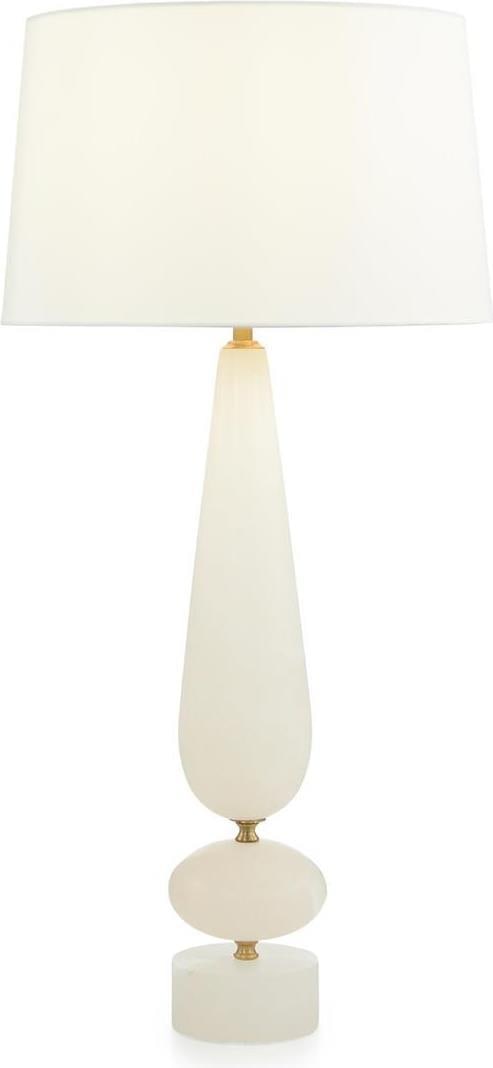 John-Richard Neo-Classical Alabaster Table Lamp UL-Listed 37in (1 of 2)