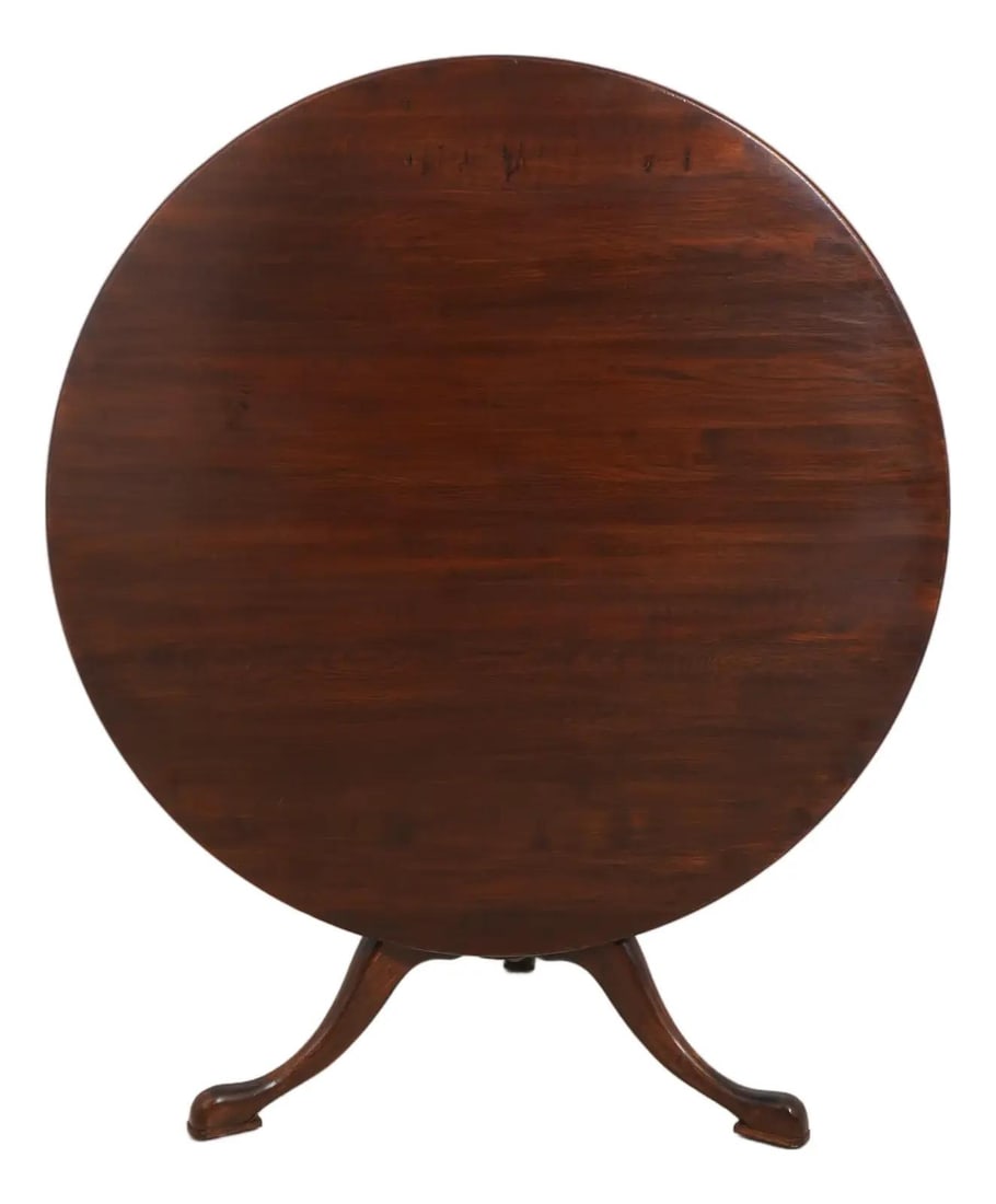 48 Inch Oak Tripod Pedestal English Tilt Top Breakfast Table (1 of 10)