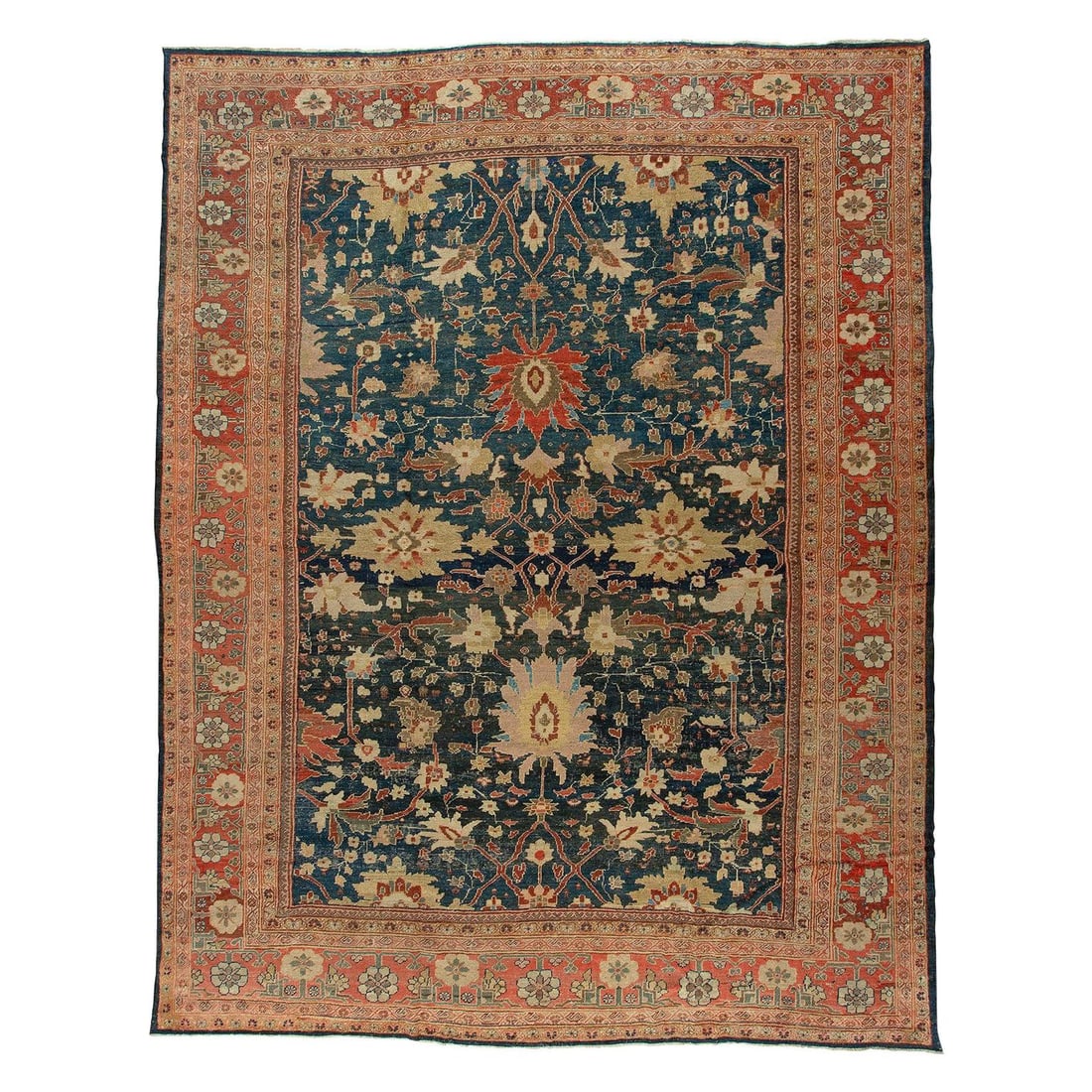 Zabihi Collection Large Antique Persian Sultanabad Carpet 12'2" x 15'7" Hand-Woven Wool (1 of 18)