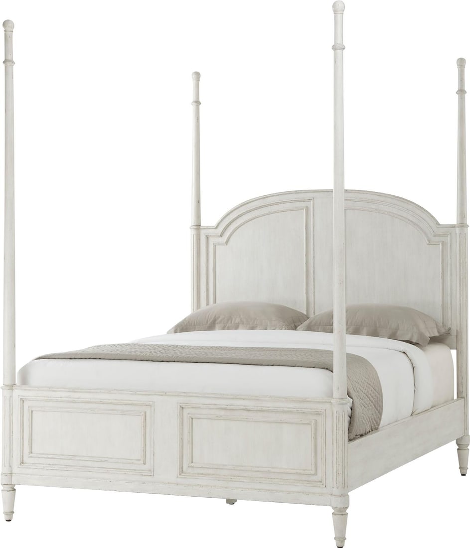 Theodore Alexander Vale Queen Bed Distressed Beech Maple Veneer: Theodore Alexander Vale Queen Bed Distressed Beech Maple Veneer Introducing the Tavel Collection Queen Bed, crafted with a beautiful beech maple veneer in a distressed finish, offering a charming anti