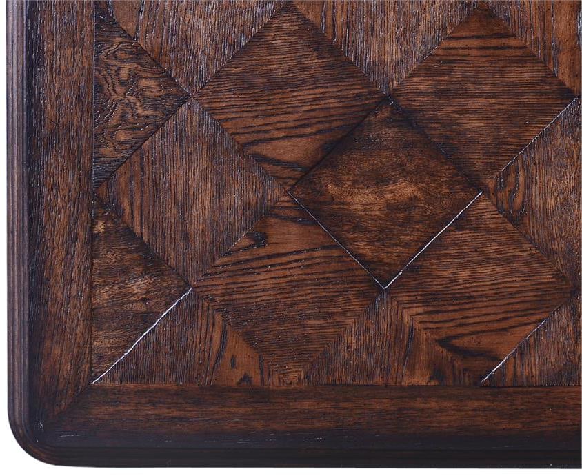 Baroque Style Rococo Solid Wood Coffee Table Distressed Walnut - 3