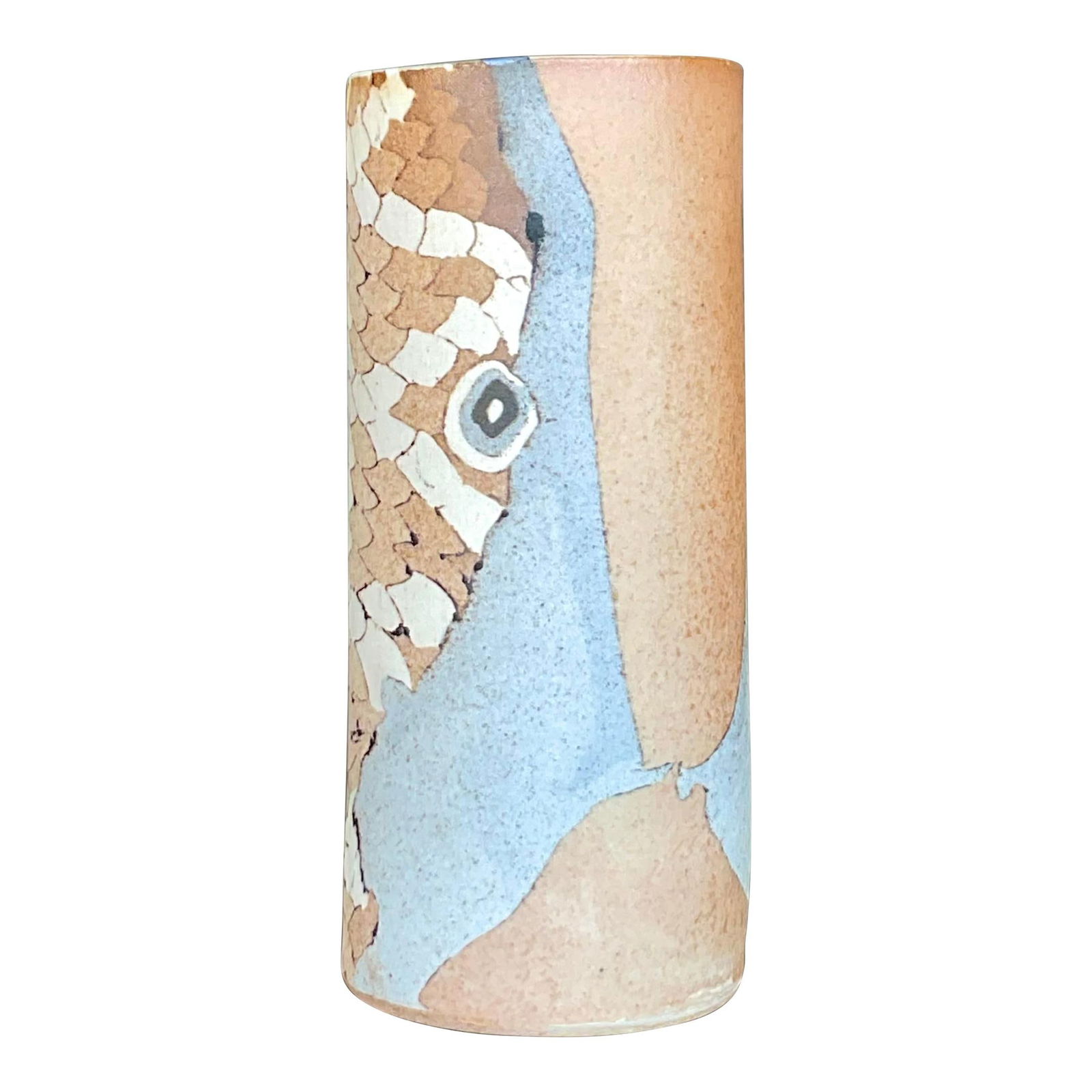 Vintage Boho Studio Pottery Vase 6.5 Camel Handcrafted (1 of 8)