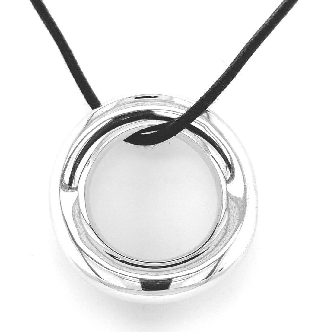 Christofle Sterling Idole Pendant Necklace by Andree Putman on Adjustable Black Cord (1 of 6)