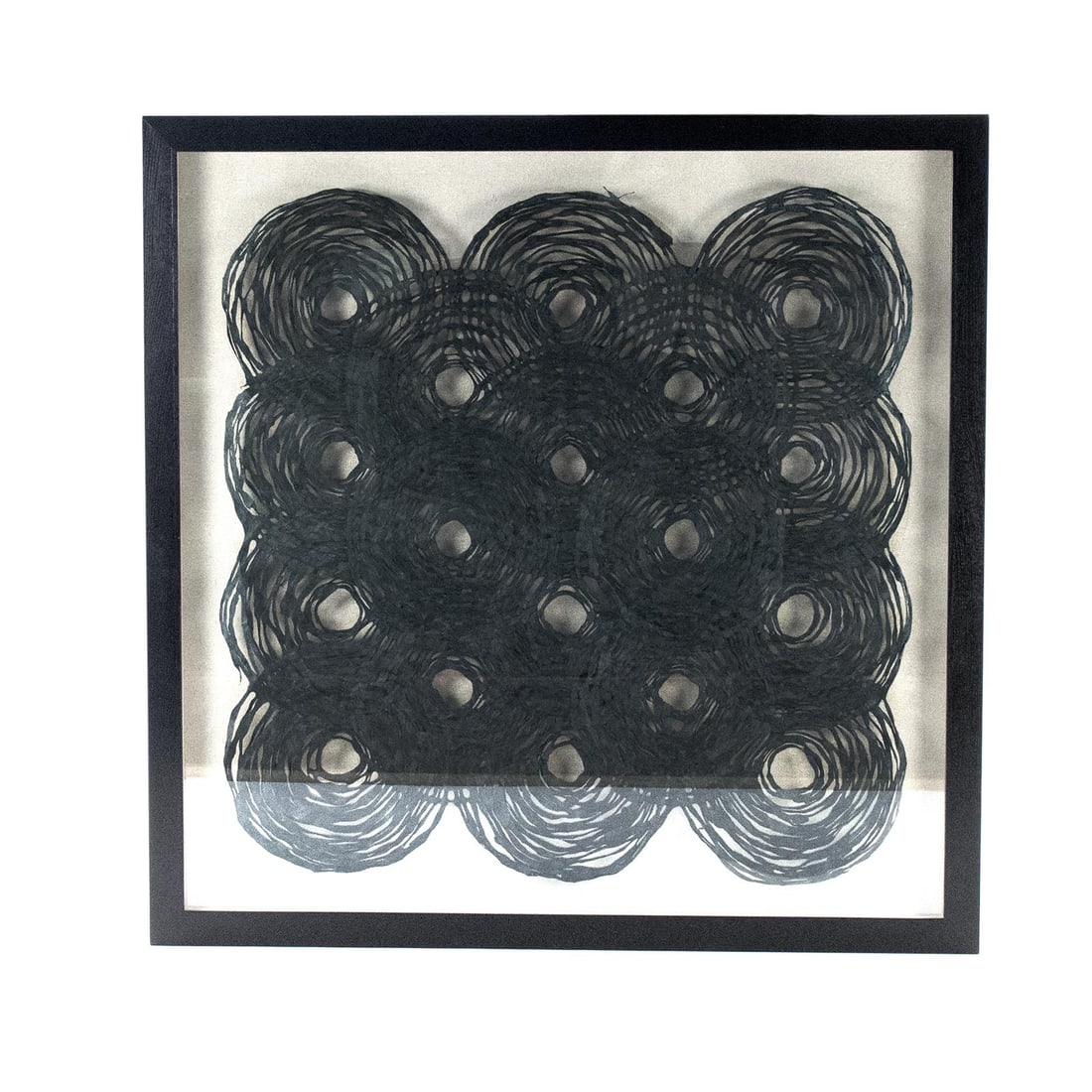 Zentique Chic Abstract Wall Art in Ebony Frame 47.25x47.25 (1 of 2)
