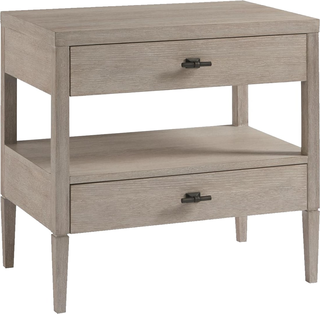 Universal Midtown Nightstand Flannel Finish Transitional Style (1 of 3)