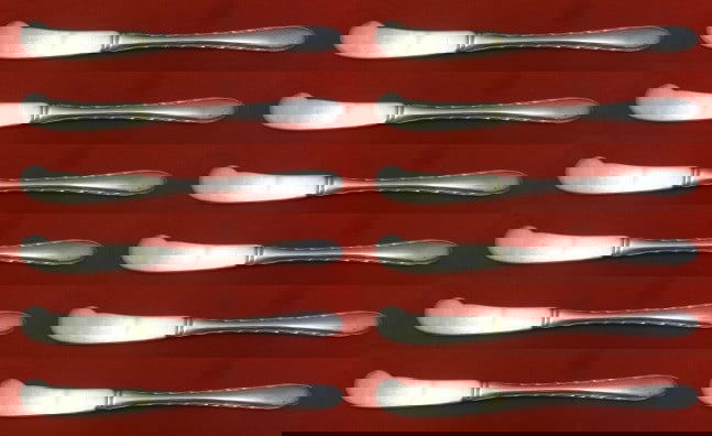 Towle Sterling Silver Silver Flutes Butter Spreaders Set of 12 pcs 5 3/4" (1 of 6)