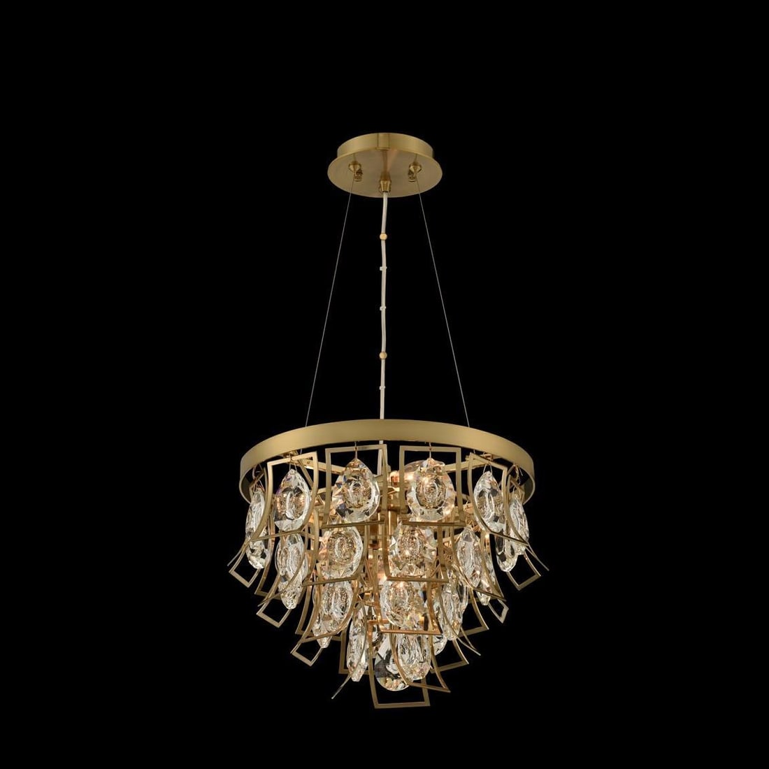 Kalco Carmella Art Deco Crystal Pendant Light 4-Bulb Dimmable: Kalco Carmella Art Deco Crystal Pendant Light 4-Bulb Dimmable Illuminate your space with the stunning Art Deco Crystal Pendant Light, a masterpiece by Kalco from the Carmella collection. This adjustab