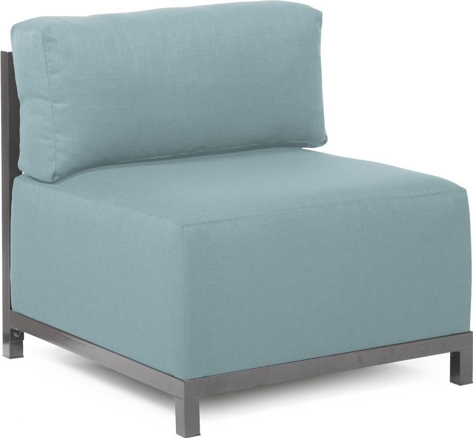 Howard Elliott Sterling Blue Titanium Axis Lounge Chair: Howard Elliott Sterling Blue Titanium Axis Lounge Chair Introducing the Breeze Blue Sterling Axis Lounge Chair, a stunning blend of style and comfort. This chair features a hand-finished blue exterior