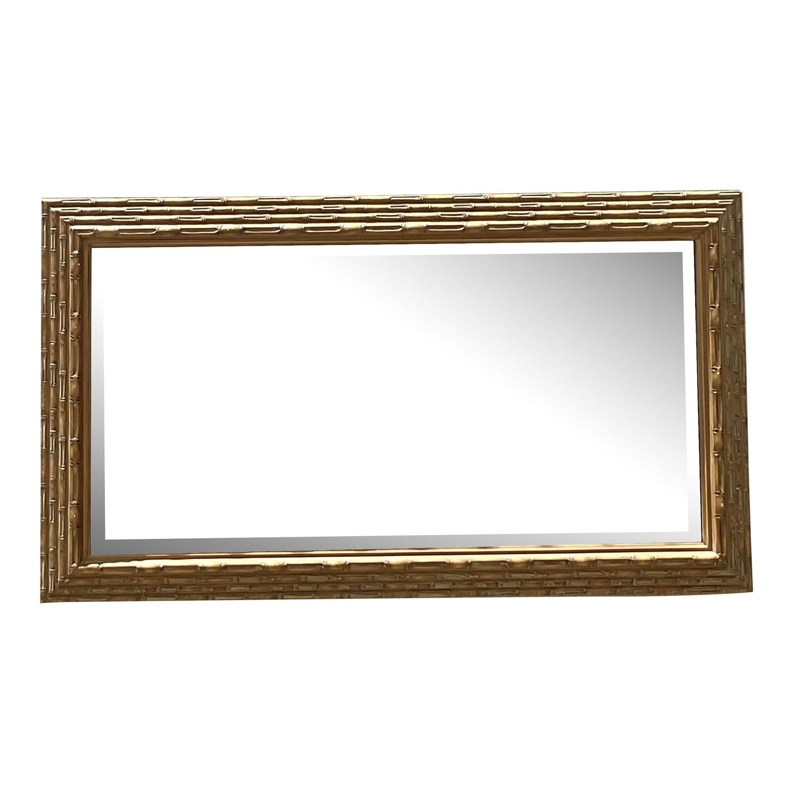 Vintage Coastal Stacked Bamboo Horizontal Mirror Sand Color 31.5 x 55.75: Vintage Coastal Stacked Bamboo Horizontal Mirror Sand Color 31.5 x 55.75 Enhance your home decor with this Vintage Coastal Stacked Bamboo Horizontal Mirror. This striking piece features a distinctive