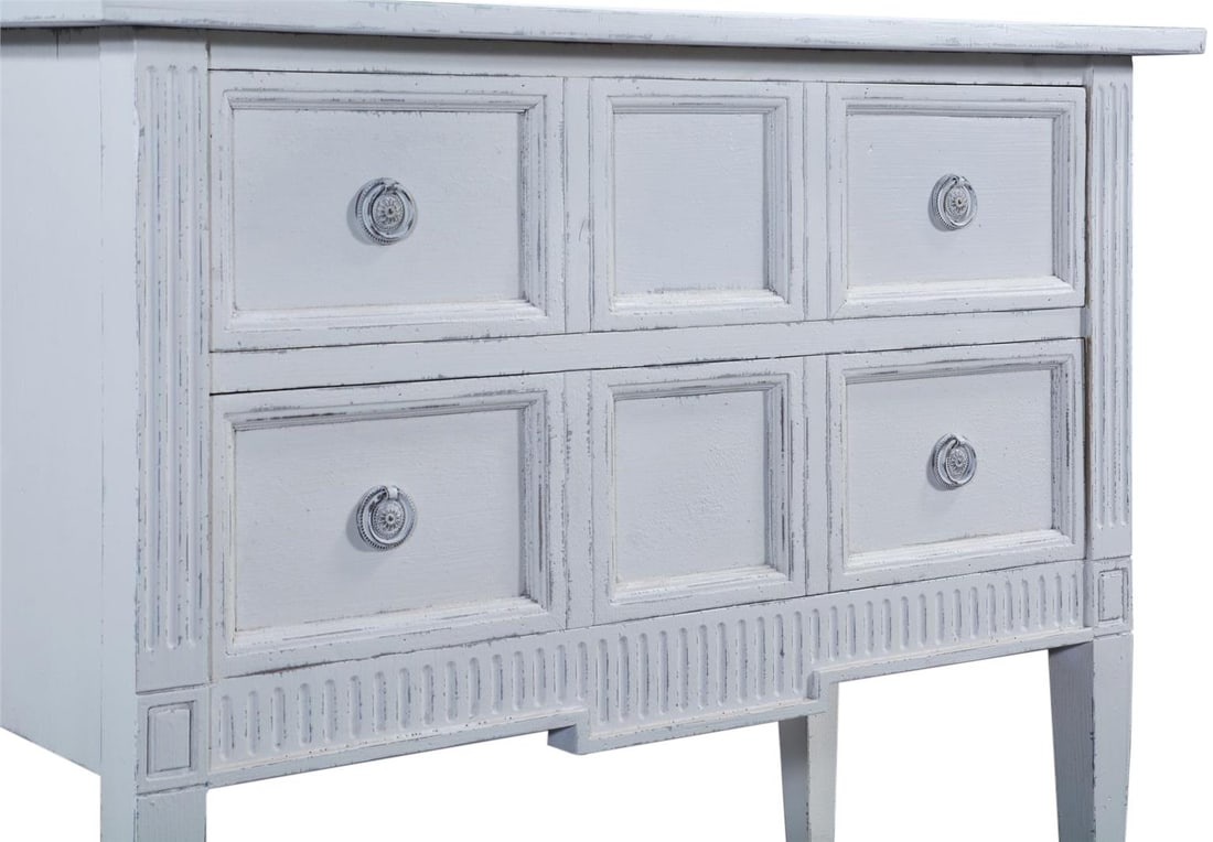 Eliot White Chest Solid Wood Transitional Style - 5
