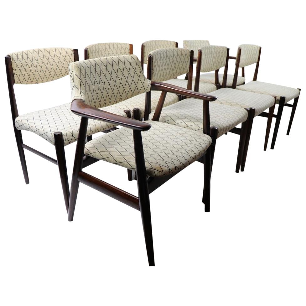 Rare Set of 8 Grete Jalk Danish Modern Rosewood Dining Chairs (1 of 10)