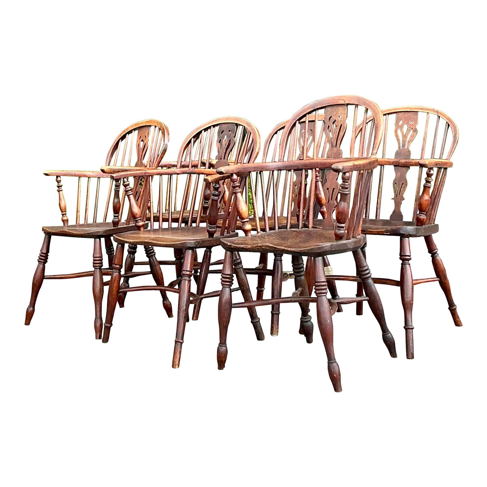 Set of 6 Vintage 19th Century English Windsor Chairs (1 of 7)