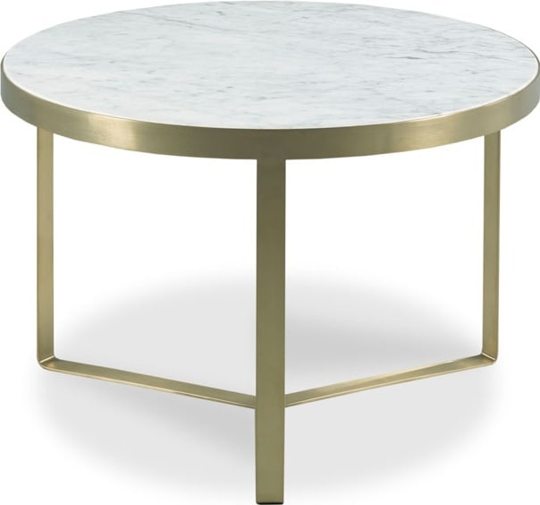 Circular Brass Spot Table in Lennox Collection Satin Brass Finish (1 of 7)