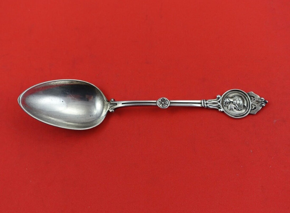 Koehler & Ritter Medallion Coin Silver Teaspoon with Warrior 6.25" (1 of 2)