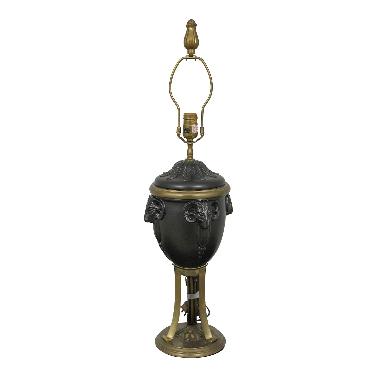 Chapman Regency Brass Rams Head Urn Table Lamp 30 Inches (1 of 10)