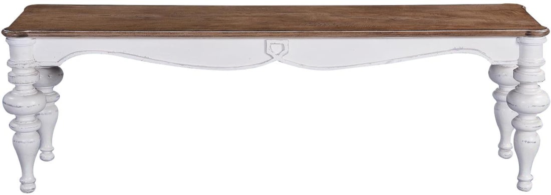 Timeless Portico Bench in White Solid Wood (1 of 6)