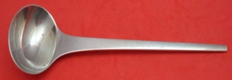 Georg Jensen Caravel Sterling Silver Gravy Ladle 7 1/4 Inch: Georg Jensen Caravel Sterling Silver Gravy Ladle 7 1/4 Inch Introducing the Caravel Sterling Silver Gravy Ladle by Georg Jensen, a timeless piece that enhances any dining experience. Crafted from high