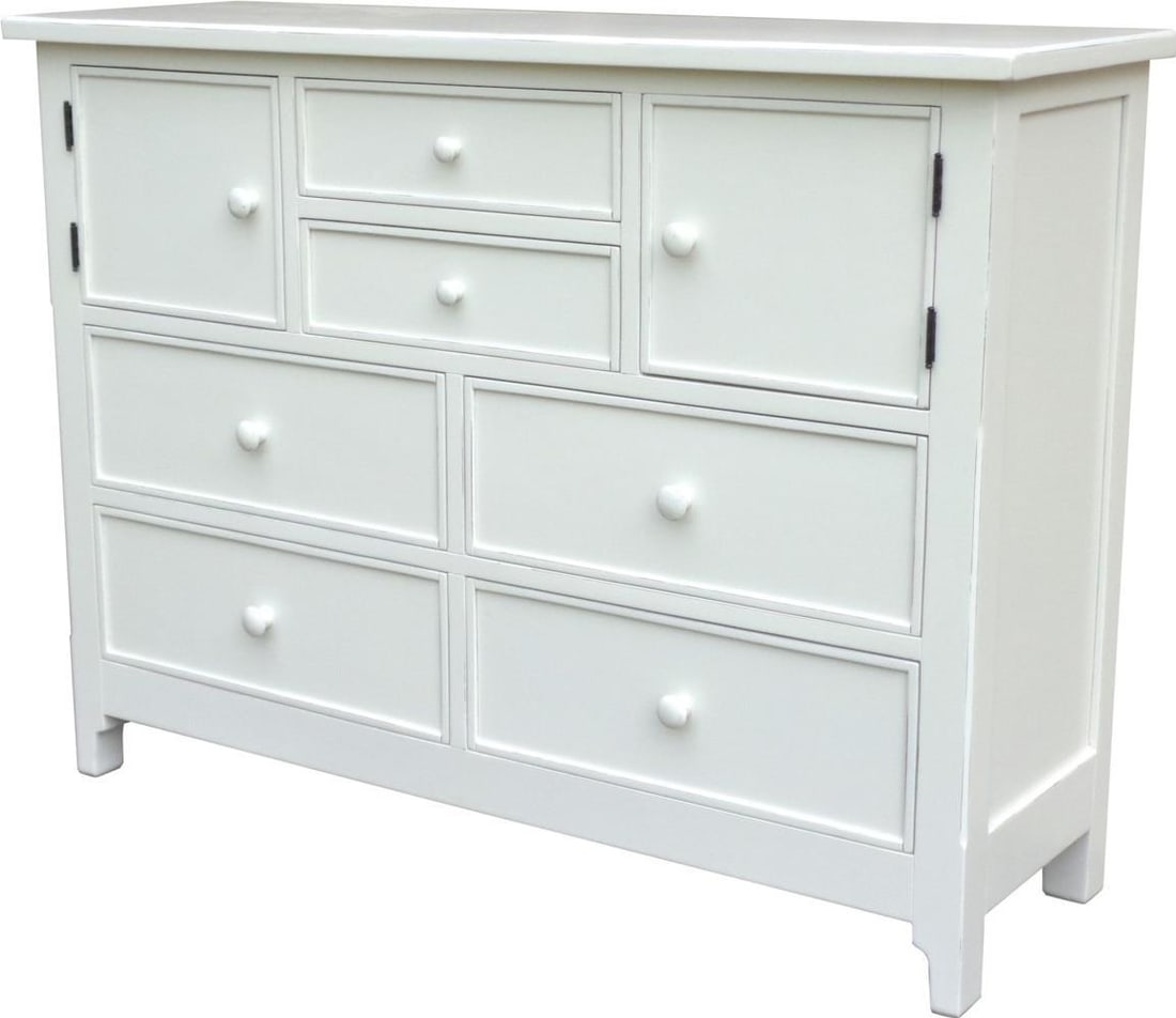 Trade Winds Chesapeake Mahogany Dressing Chest 6 Drawers Riverwash Finish (1 of 7)