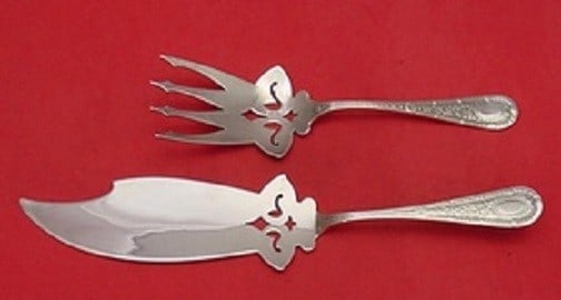 Whiting Laureate Sterling Silver Fish Serving Set 2pc (1 of 1)