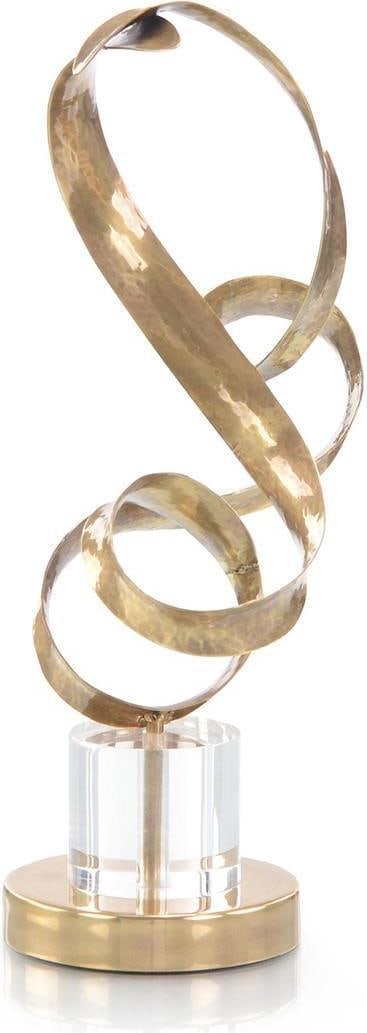 John-Richard Art Nouveau Sculptural Ribbon Metal Piece: John-Richard Art Nouveau Sculptural Ribbon Metal Piece Introducing the Timeless John-Richard Sculptural Ribbon Art, a stunning piece that embodies the elegance of the Art Nouveau style. Crafted from m