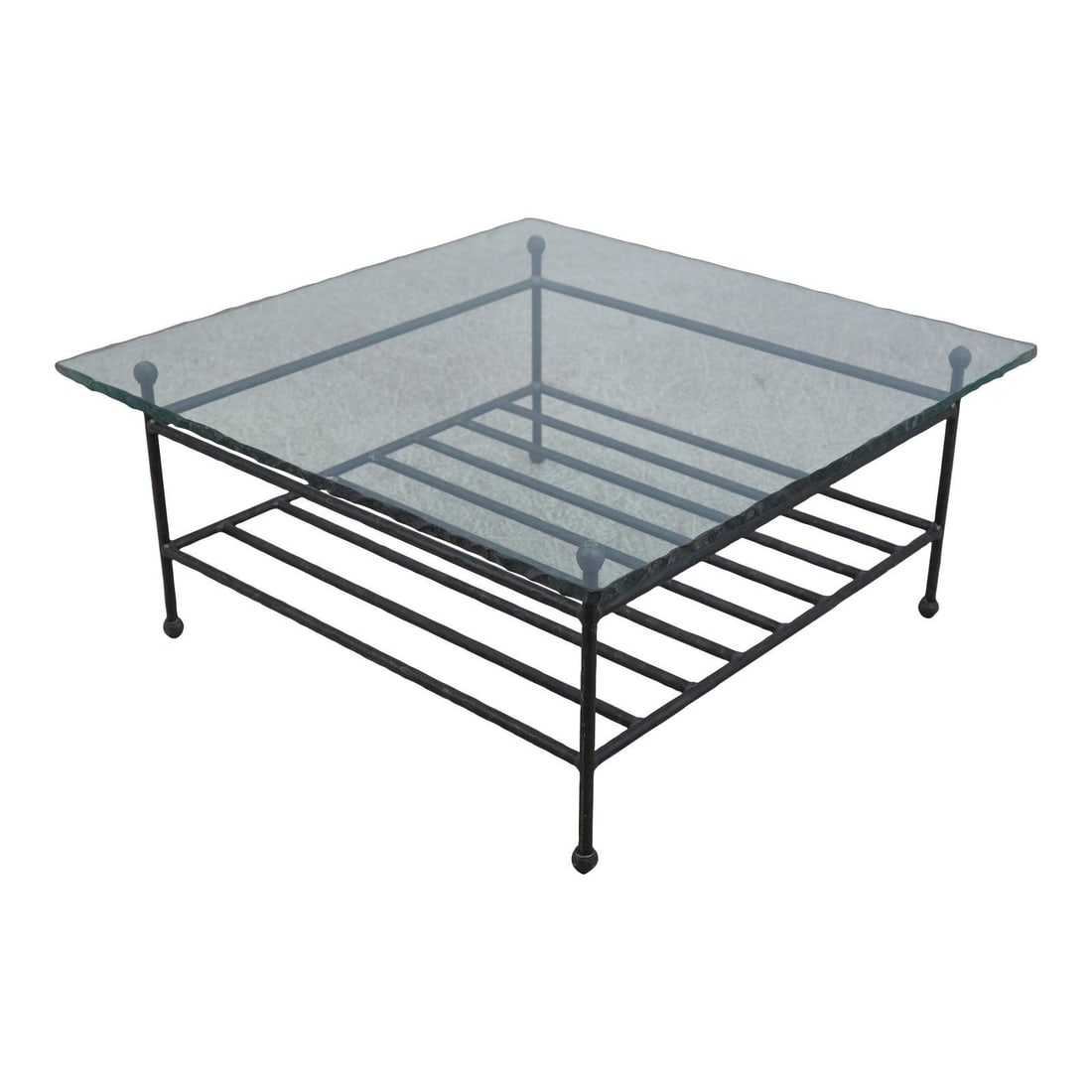 Charleston Forge Iron Base Coffee Table with Glass Top 36 Inch (1 of 10)