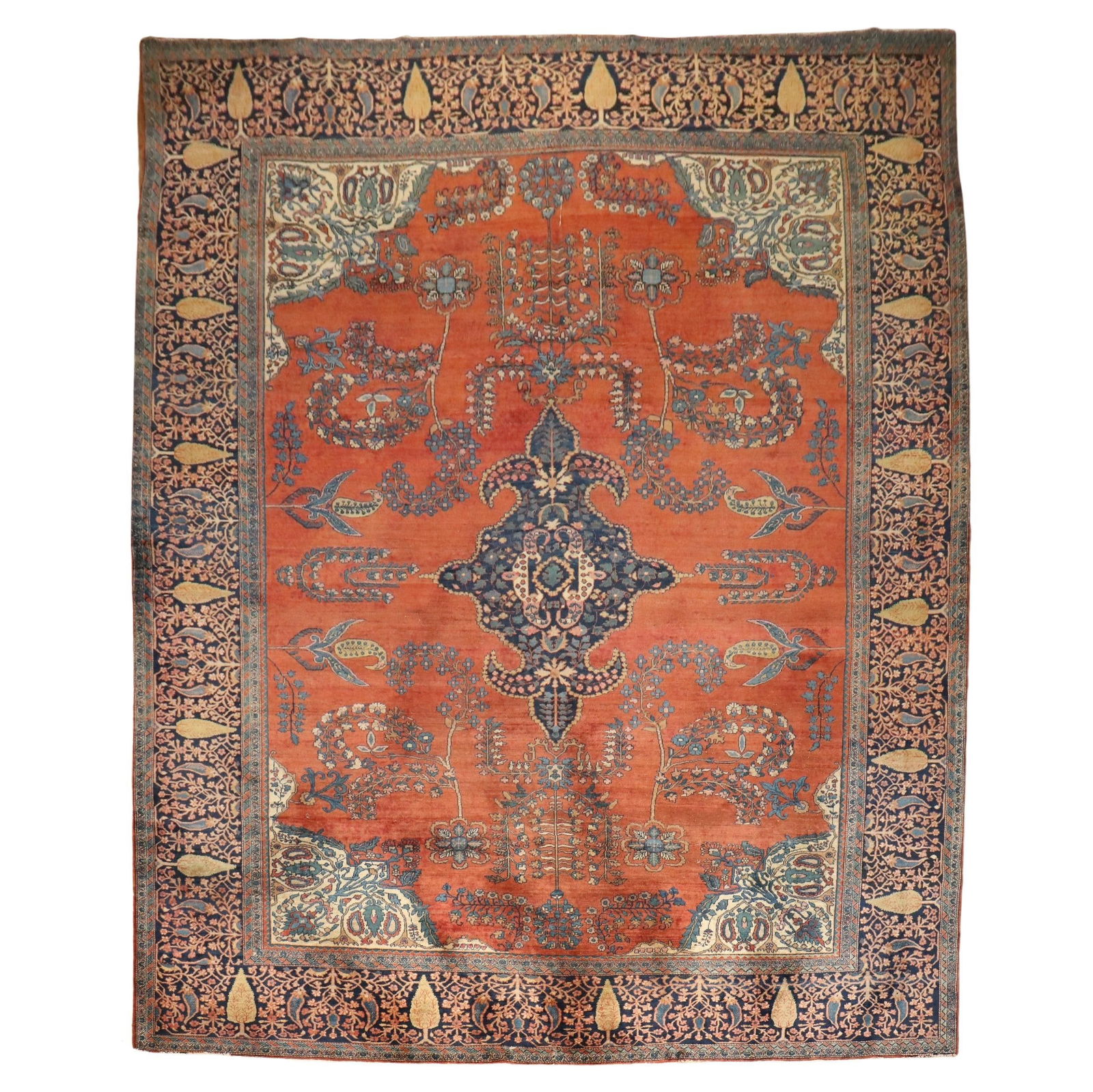 Zabihi Collection Antique Persian Sarouk Ferahan Wool Rug 10'7 x 12'9 (1 of 17)