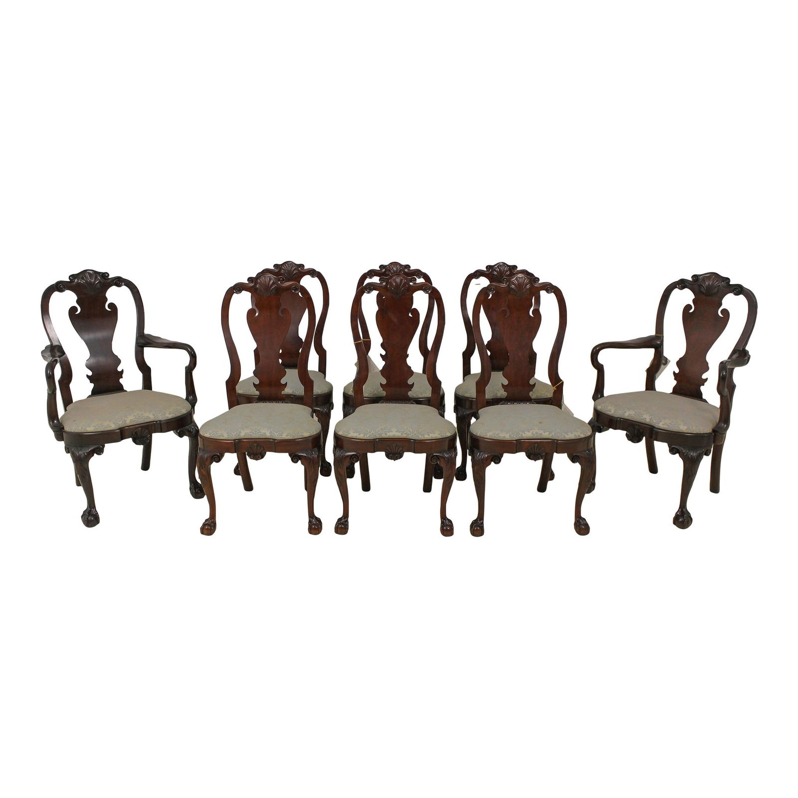 Set of 8 Winterthur Philadelphia Dining Chairs Mahogany Traditional Style (1 of 10)