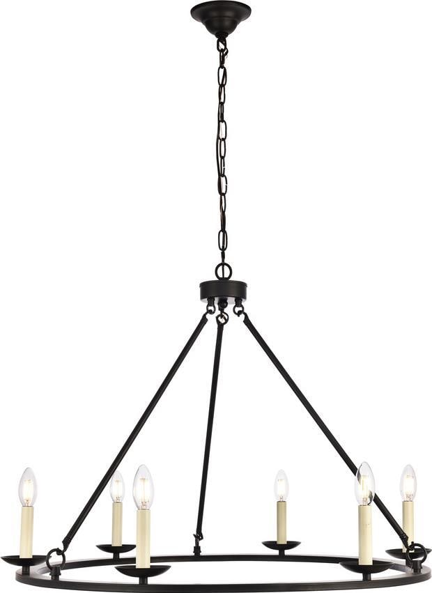 Elegant Lighting Maine Candle Bowl Chandelier Adjustable Height UL-Listed (1 of 1)