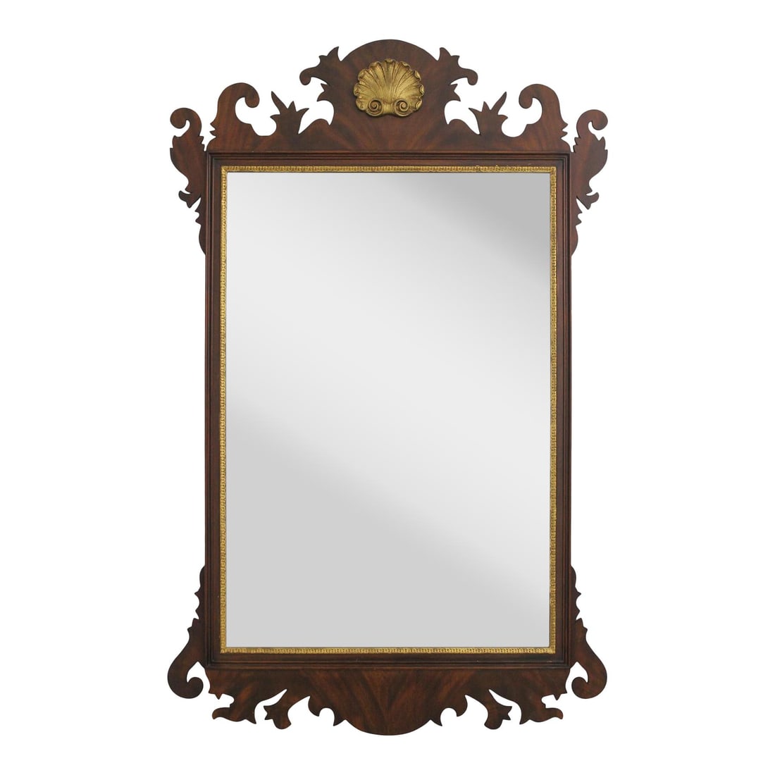 Henkel Harris Chippendale Mahogany Mirror with Gold Gilt Trim (1 of 10)