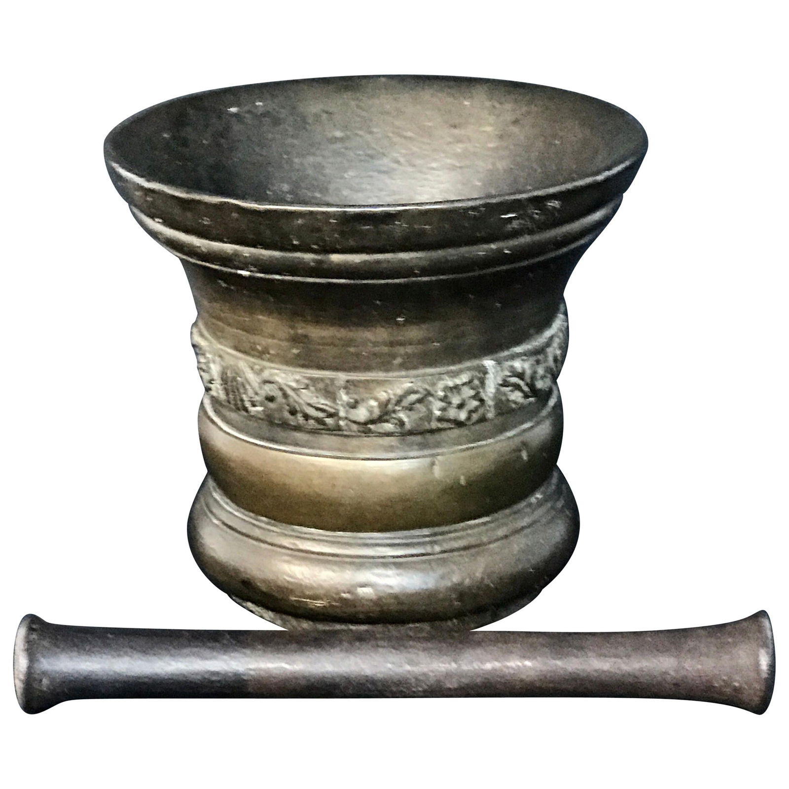 Antique Italian Bronze Mortar and Pestle Set Baroque 18th Century (1 of 17)