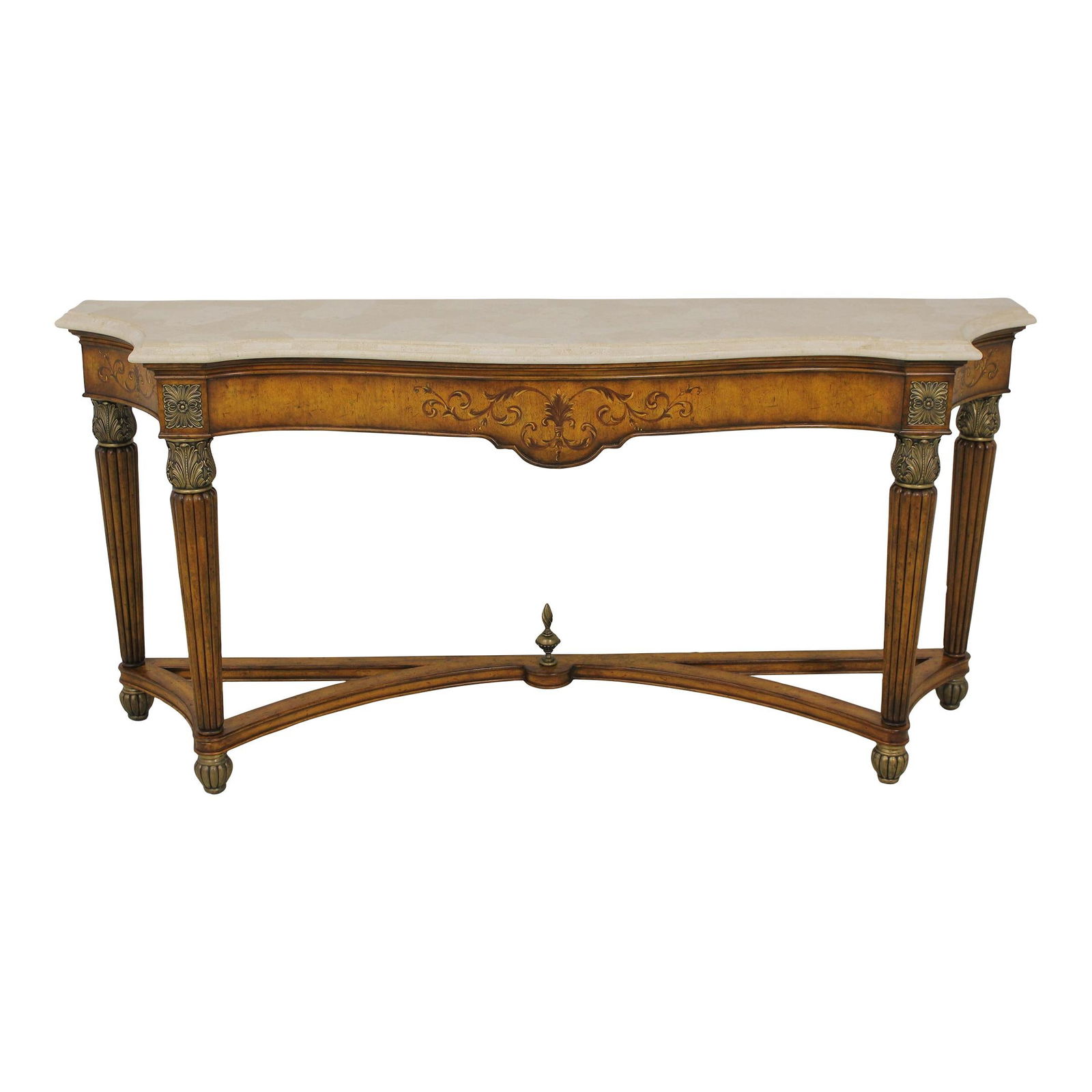 Maitland Smith Regency Style Console Table with Marble Top (1 of 10)