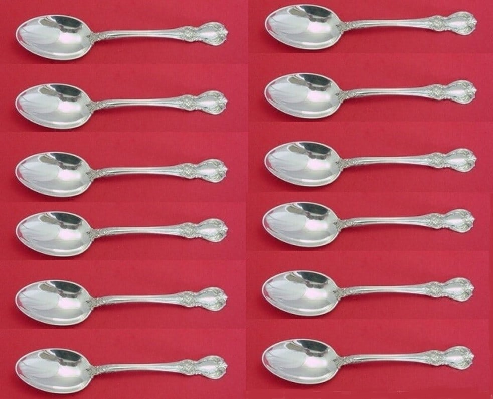Towle Old Master Sterling Silver Teaspoons Set of 12 6 Inch (1 of 3)