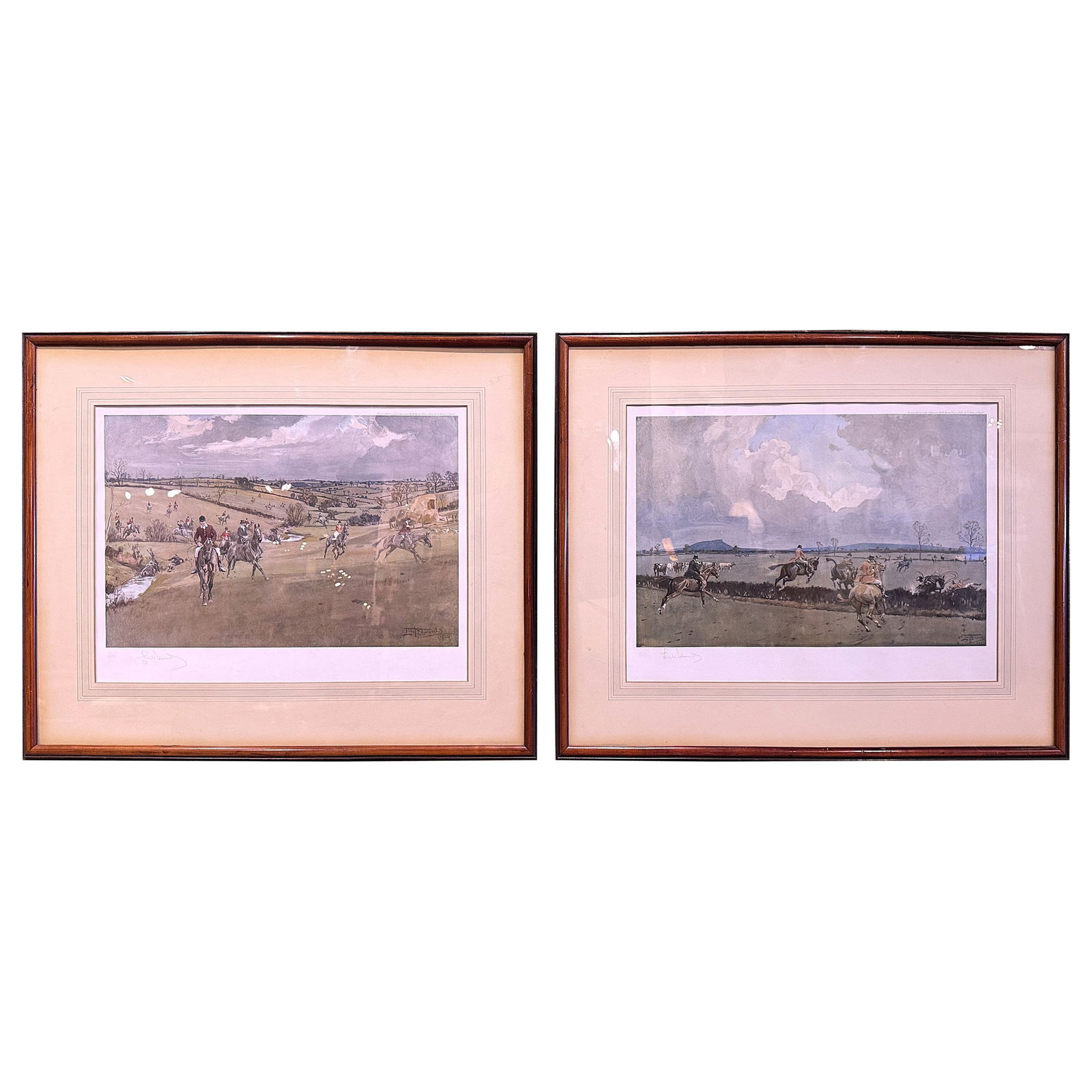 Set of 2 Framed Equestrian Prints by Lionel Edwards 1926 (1 of 11)