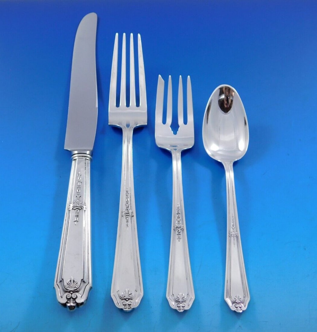 Gainsborough by Birks Sterling Silver 4-Piece Dinner Setting: Gainsborough by Birks Sterling Silver 4-Piece Dinner Setting Enhance your dining experience with this elegant Gainsborough 4-piece dinner size place setting by Alvin, crafted from high-quality sterlin