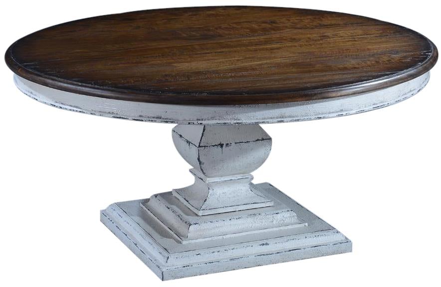 Tuscan Style Solid Wood Round Coffee Table Pastry Collection (1 of 2)