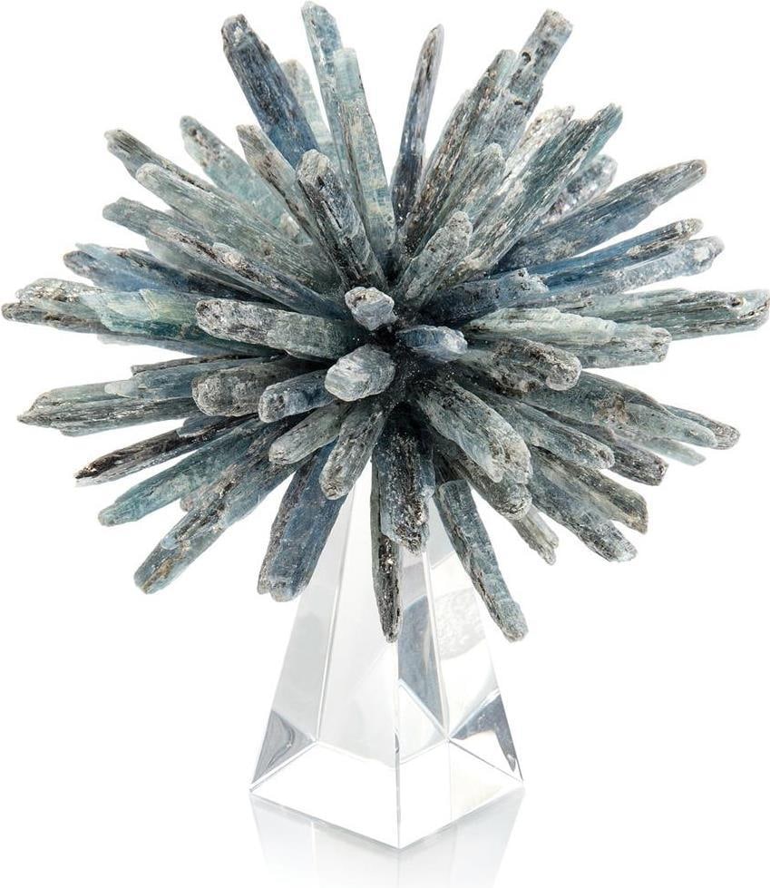 John-Richard Kyanite Star Crystal Decor Silvery Grey-Blue: John-Richard Kyanite Star Crystal Decor Silvery Grey-Blue Enhance your decor with this stunning Traditional Silvery Grey-Blue Kyanite Star Crystal. Crafted from genuine crystal kyanite, this decorativ