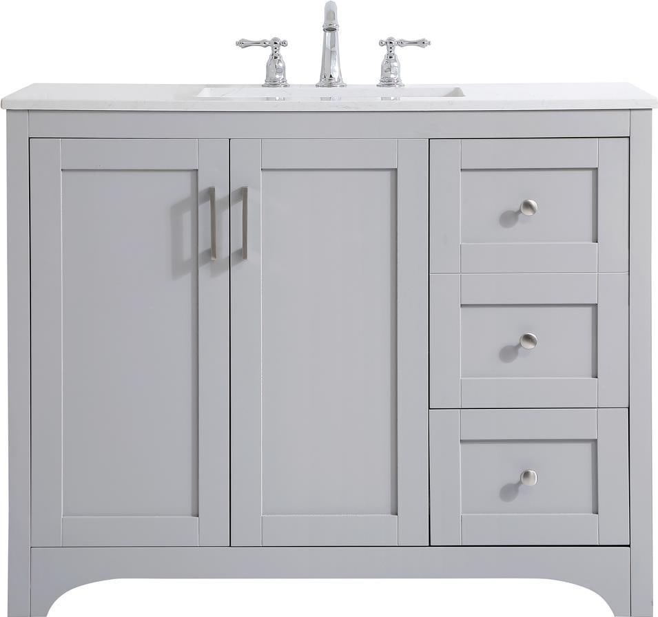 Elegant Lighting Gray Bathroom Vanity Transitional Style: Elegant Lighting Gray Bathroom Vanity Transitional Style Elevate your bathroom with this Elegant Gray Bathroom Vanity, designed to seamlessly blend style and functionality. This transitional-style van
