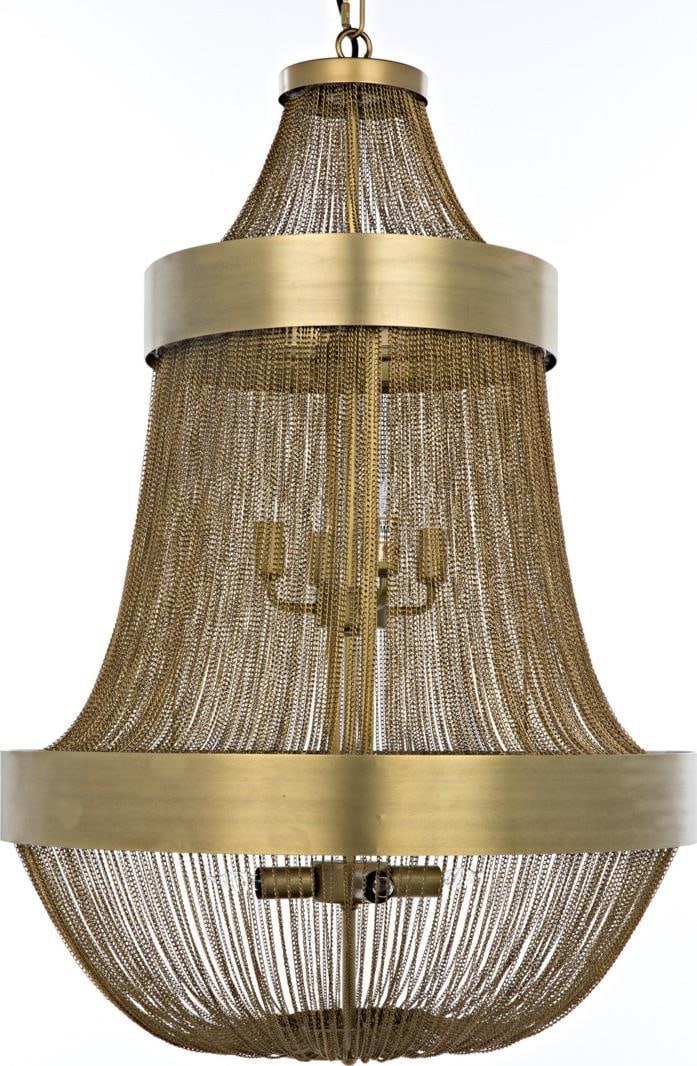 Pavilion Brass Bowl Chandelier 8 Lights Regency Style (1 of 1)