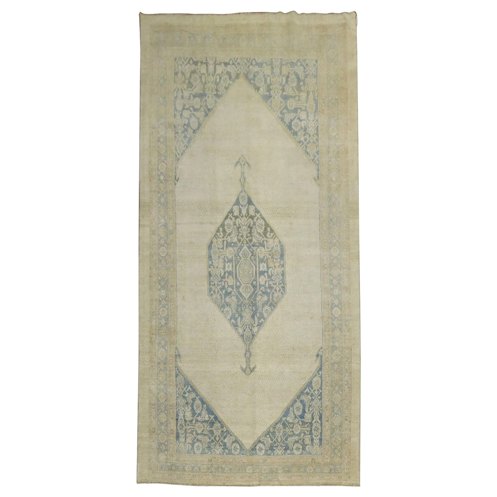 Authentic Persian Serab Runner Wool Hand-Knotted 5'1 x 10'1: Authentic Persian Serab Runner Wool Hand-Knotted 5'1 x 10'1 Discover the exquisite beauty of this authentic early 20th century Persian Serab gallery runner, a stunning addition to any decor. This piec