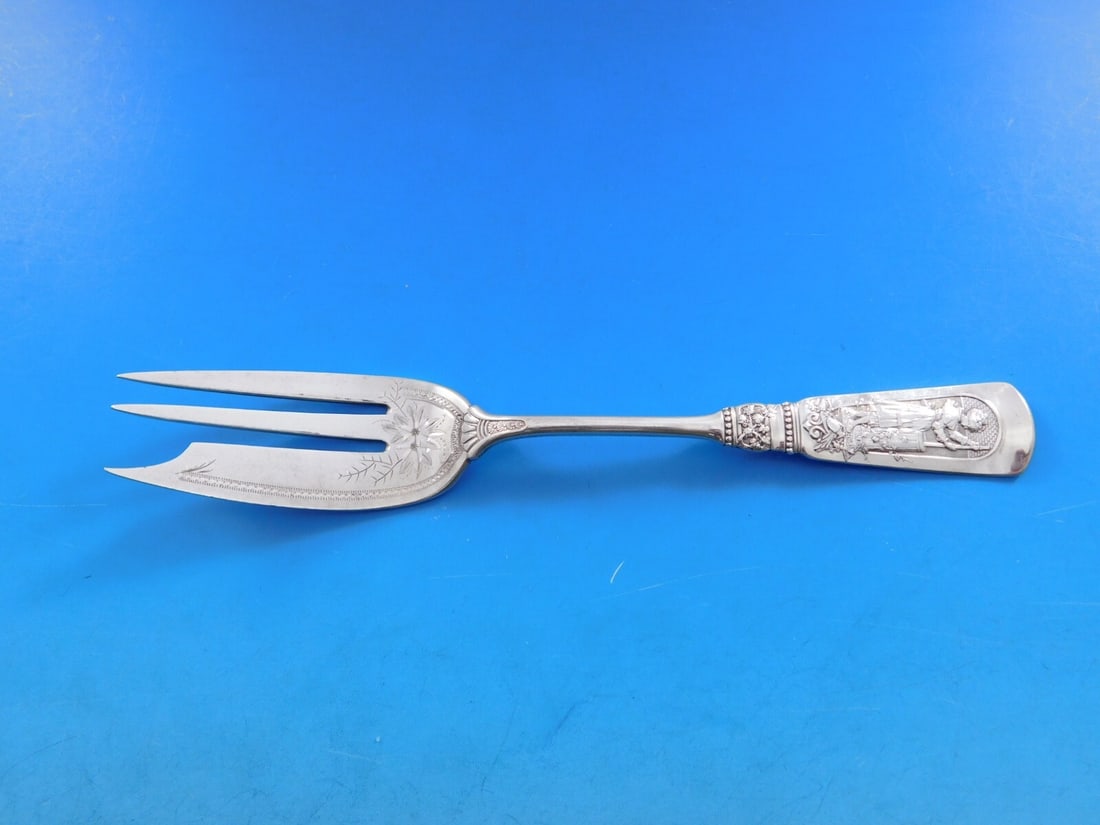 Gorham Fontainebleau Sterling Silver 3-Tine Pie Fork 6 7/8 Inch (1 of 8)