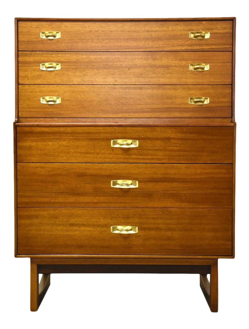 Drexel Composite Mid-Century Modern Mahogany Tall Dresser (1 of 9)