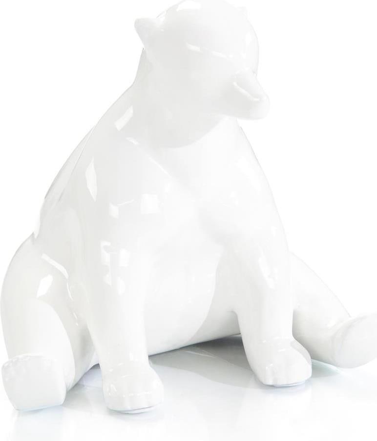 John-Richard Sitting Bear Enamel Sculpture 10.5H 9W 9D (1 of 1)