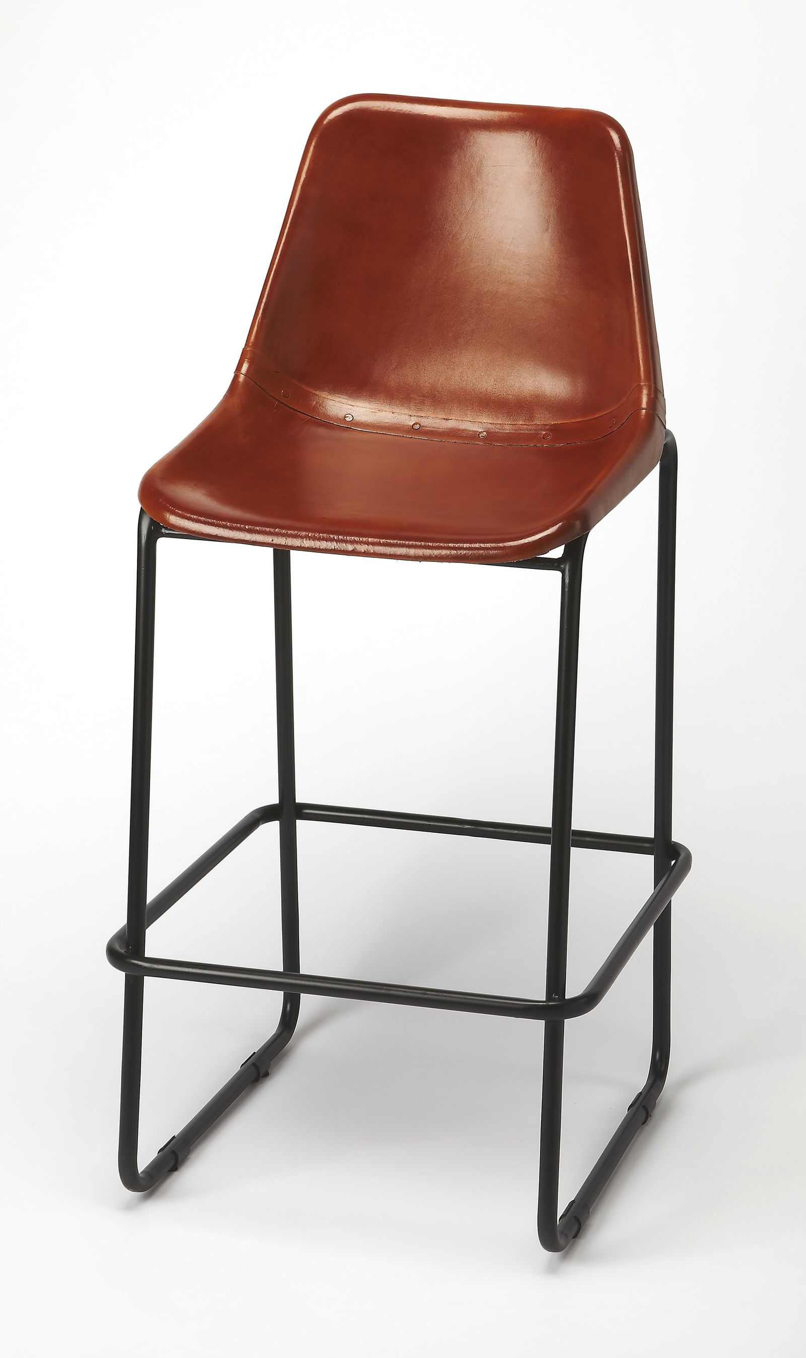 Butler Myles Industrial Style Bar Stool Modern Rustic Brass Iron (1 of 2)