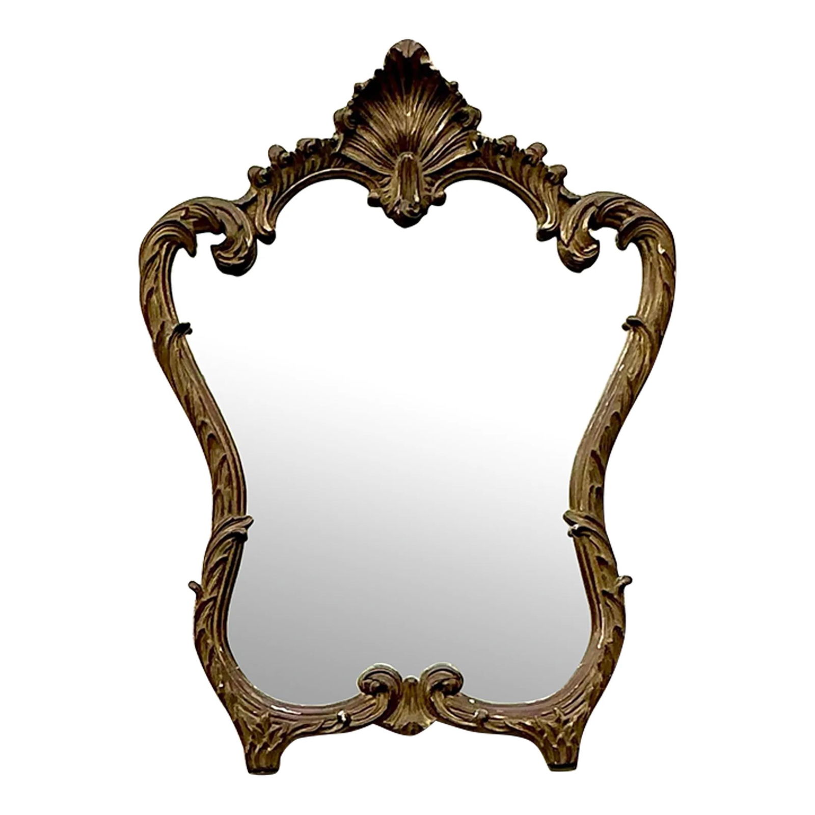 Vintage Regency Gilt Tipped Mirror 21.75 x 29 Brass Elegance (1 of 7)