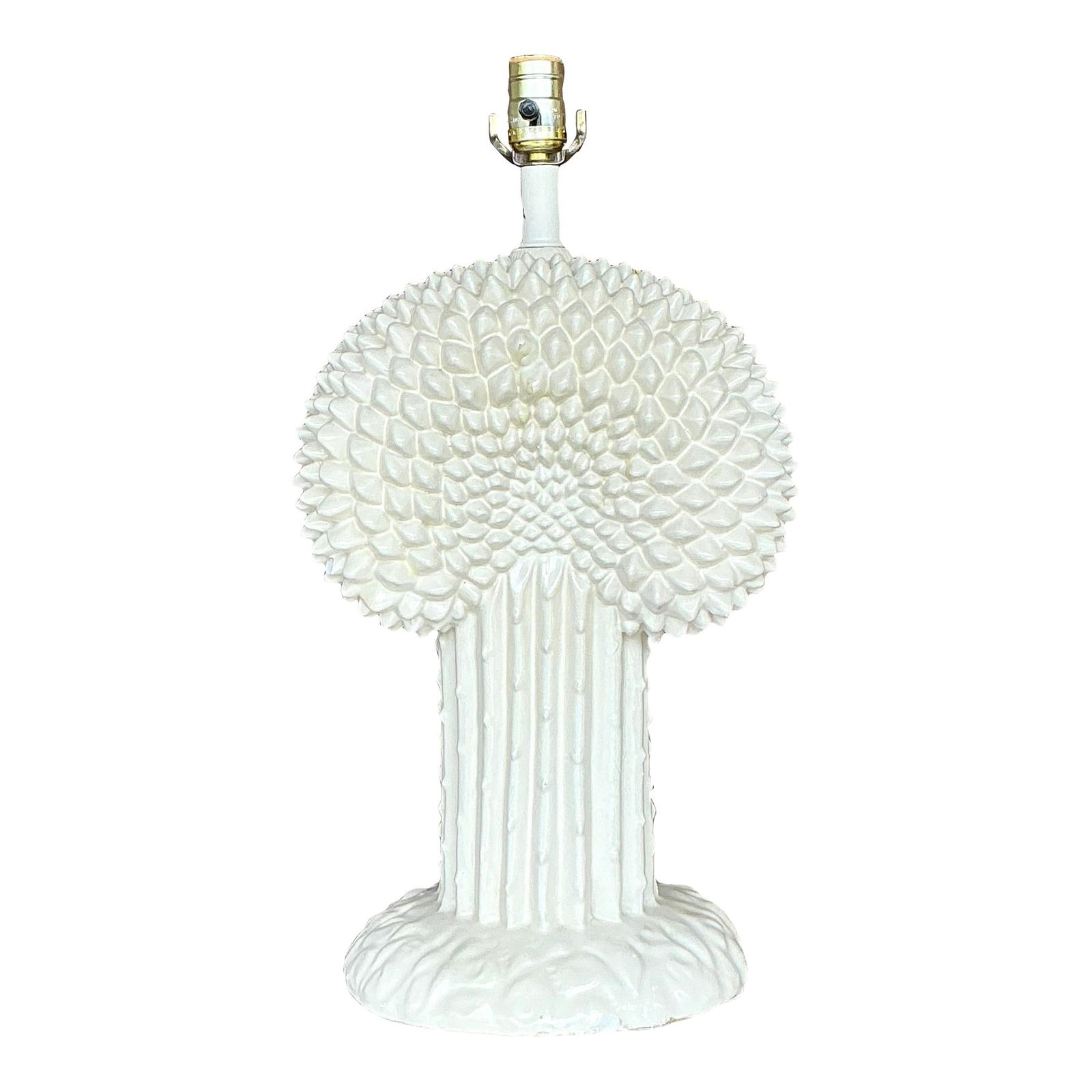 Vintage Boho Cactus Lamp Inspired by John Dickinson Ivory Ceramic (1 of 10)