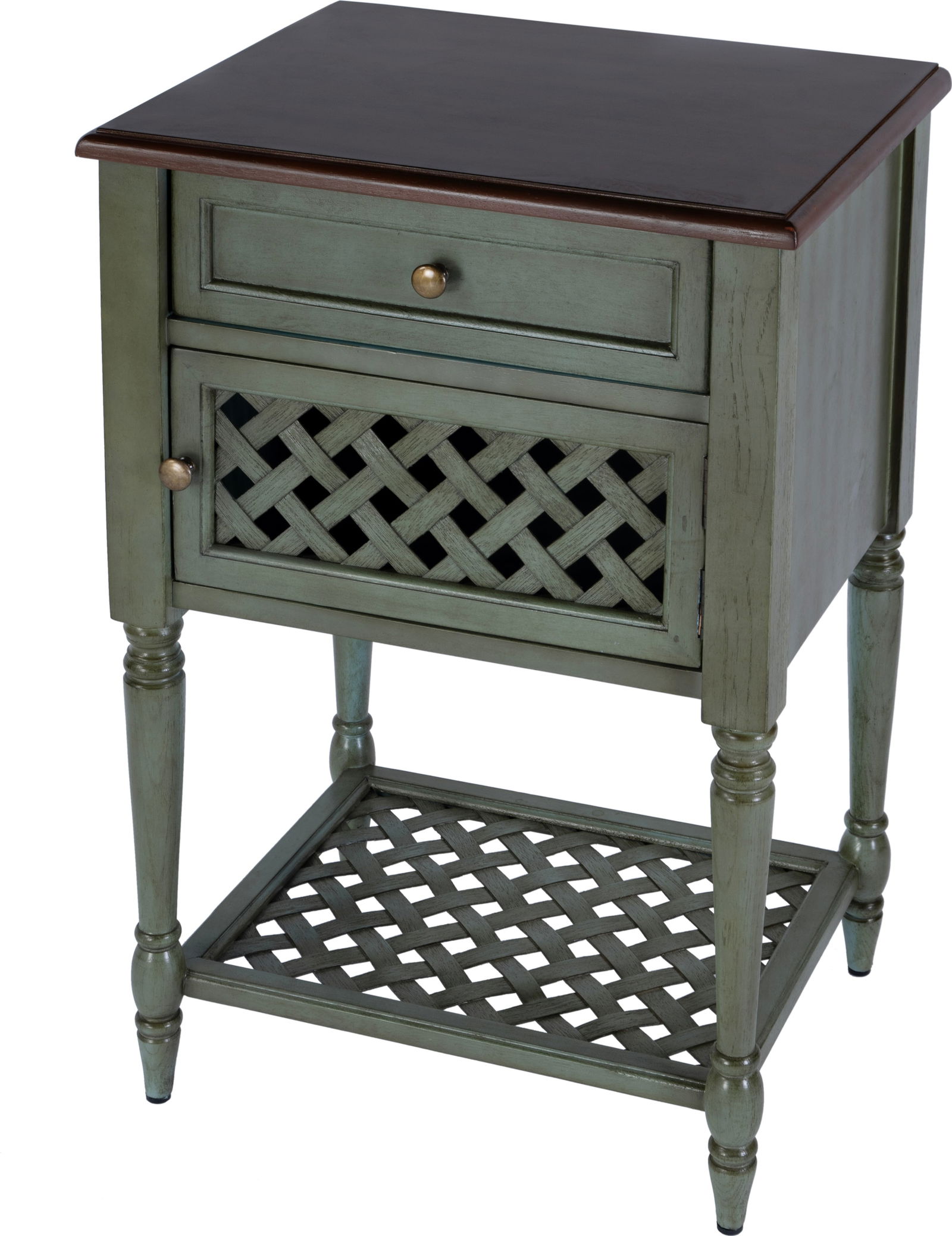 Chadway Mahogany End Table Rustic European Style by Butler (1 of 8)