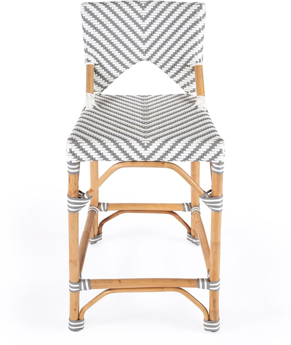 Butler Coastal Creanly Counter Stool Gray Rattan 36.5H (1 of 9)