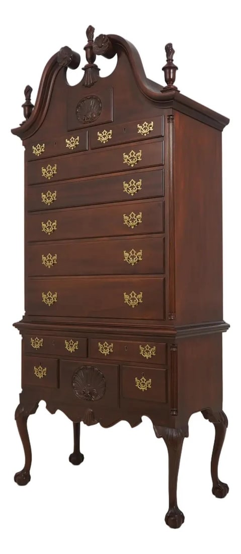 Biggs Kittinger Mahogany Chippendale Highboy with Ball & Claw Feet (1 of 10)
