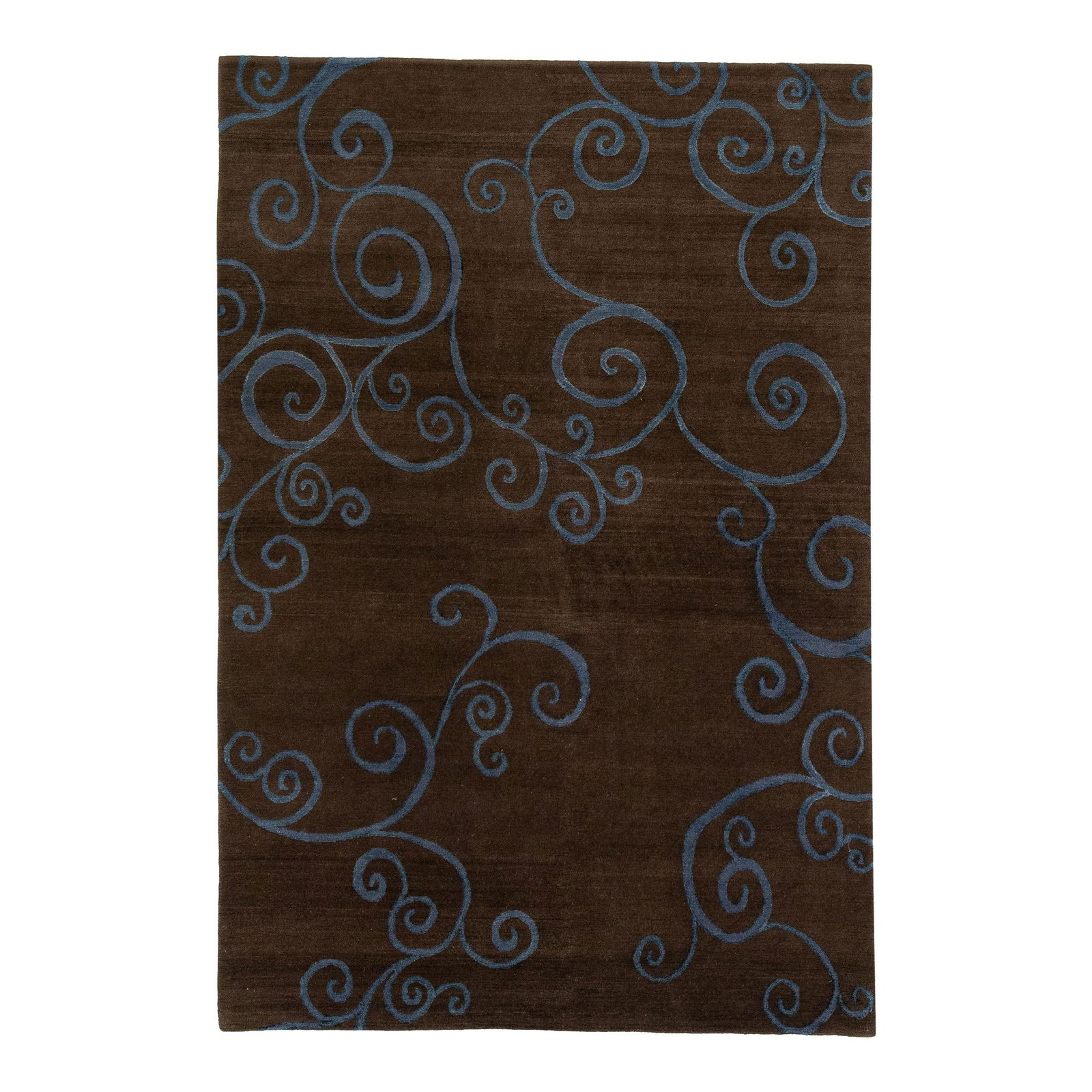 Brown Modern Shakti Wool Silk Tibetan Rug 6x9 Abstract Design: Brown Modern Shakti Wool Silk Tibetan Rug 6x9 Abstract Design This exquisite Tibetan rug showcases a modern design, meticulously handcrafted from a luxurious blend of wool and silk. The rich brown col